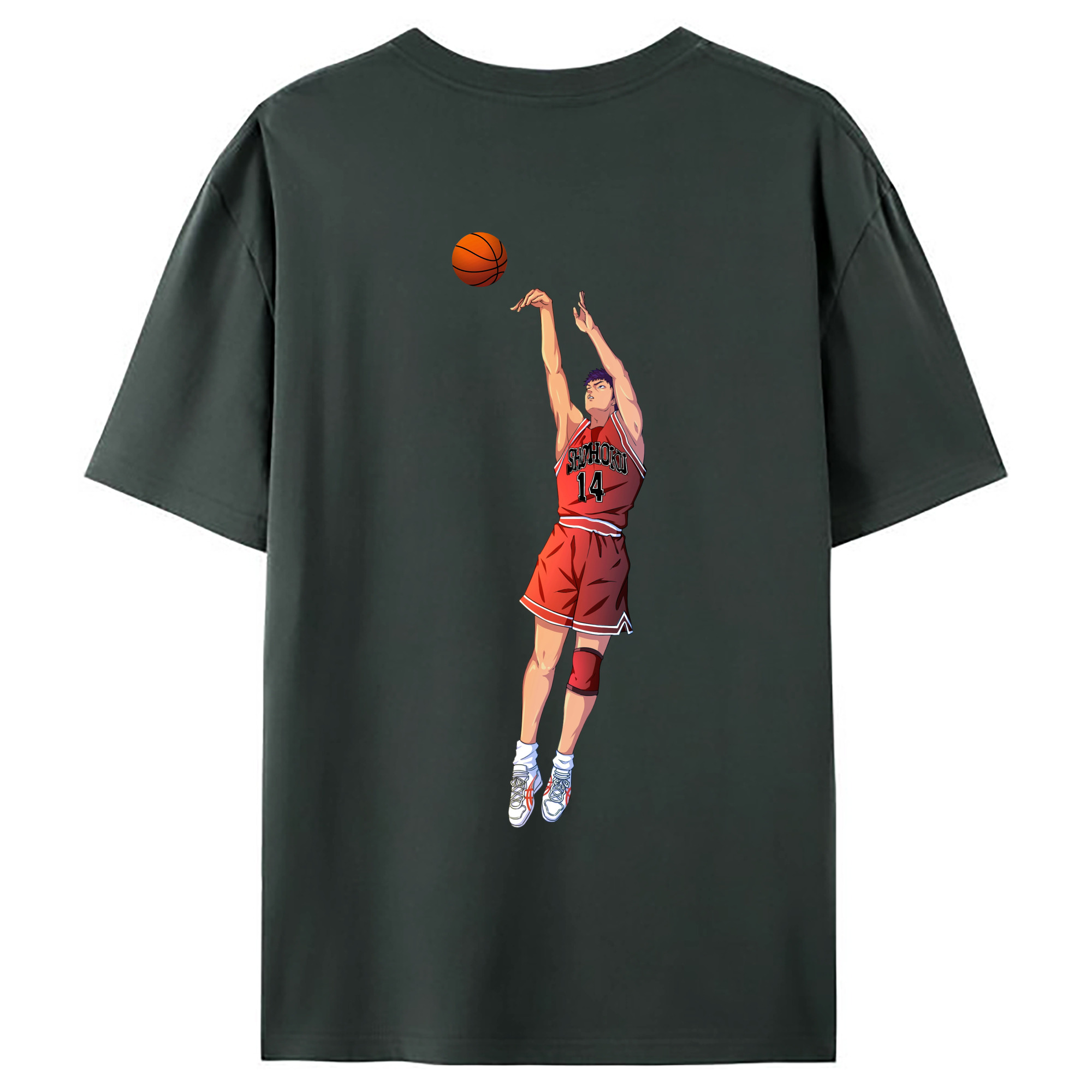 （画像用） SLAM DUNK／スラムダンク 綿100％ メンズ半袖Tシャツ（バックプリント） 通気性